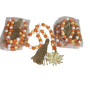 5 Packages of Wood Fall Beaded Tassel Garland 30" Long NEW